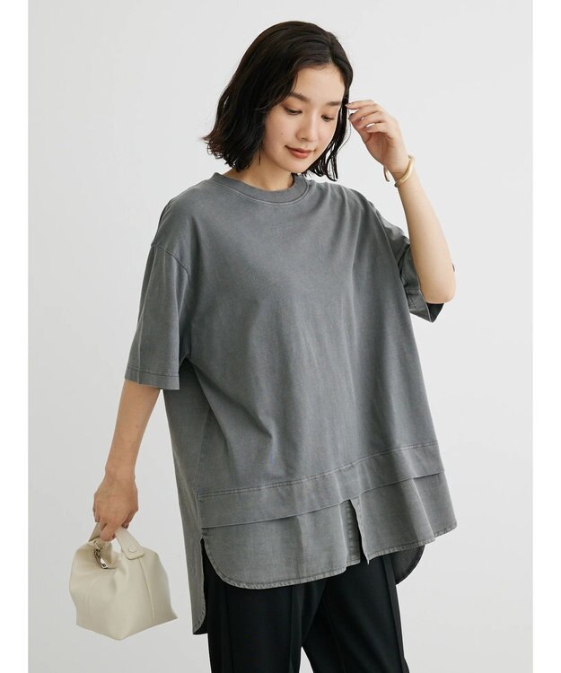 Green Parks ピグメントドッキングチュニック Gray