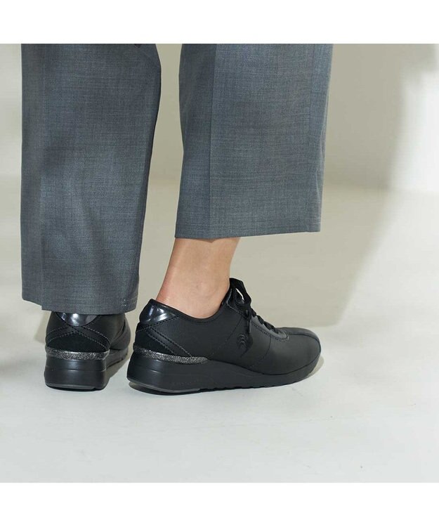 Riz raffinee <Riz raffinee>【le coq sportif×Riz raffinee】ヒールアップ厚底スニーカー ブラック