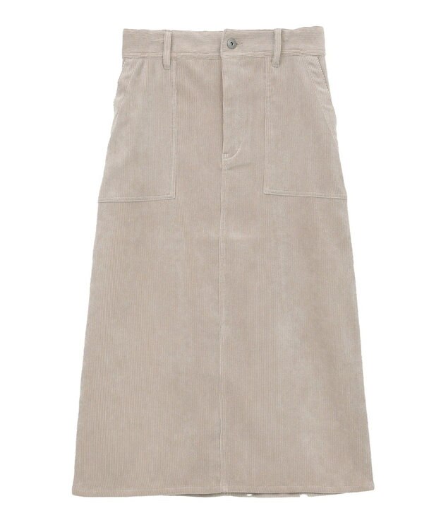 AMERICAN HOLIC コーデュロイベイカータイトスカート Gray Beige