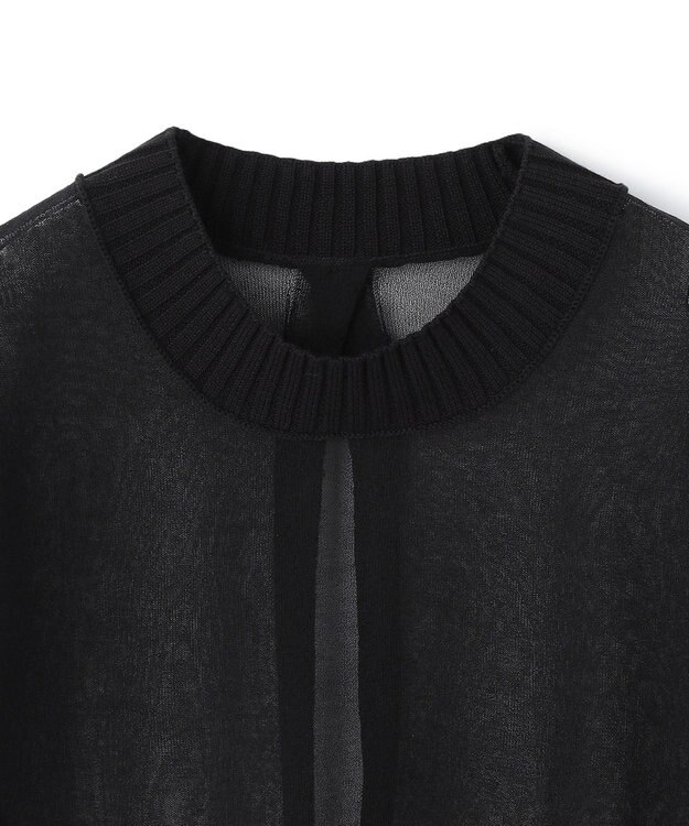 BEIGE， PYRRHOT / シアーコンビ バックスリットプルオーバー Black