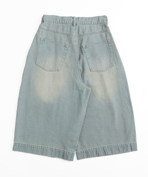 WEGO クロップドワイドデニムパンツ デニム淡加工色