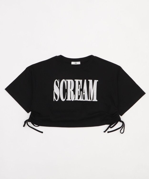 WEGO ロゴレースドロストショートT ブラック