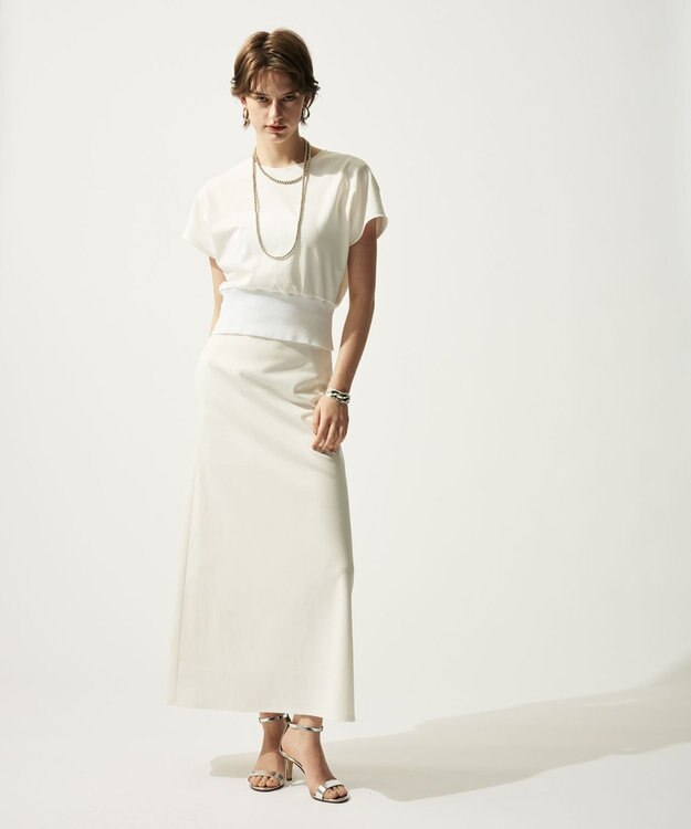 uncrave ダブルフェイスジャージー フレアスカート オフ