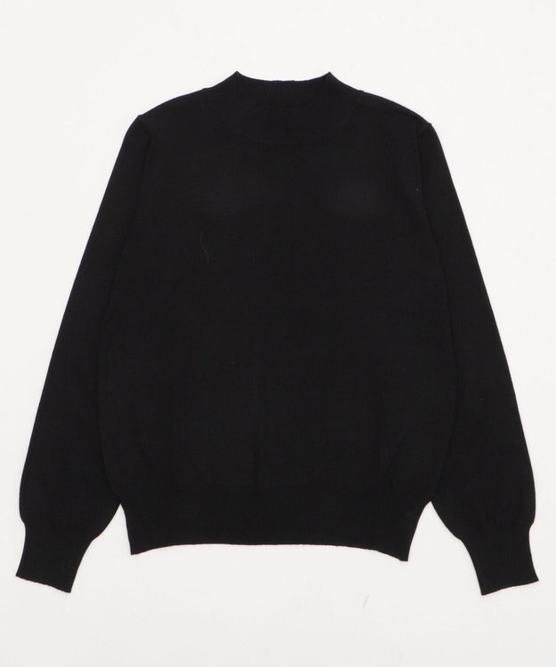 WEGO 【WEB限定/25年秋冬新作/洗濯OK/毛玉レス】ハイネックプルオーバー ブラック