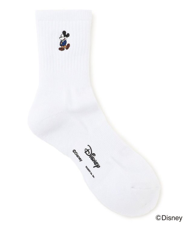 J.PRESS MEN 【DISNEY COLLECTION】ワンポイント ソックス / ミッキーマウス ホワイト系