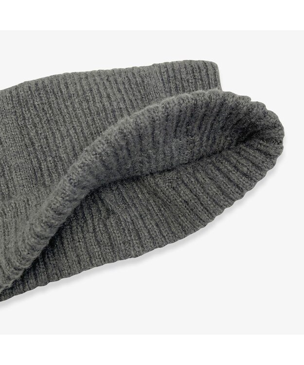 林八百吉商店 un chapeau  ネコ耳ニットワッチ チャコール