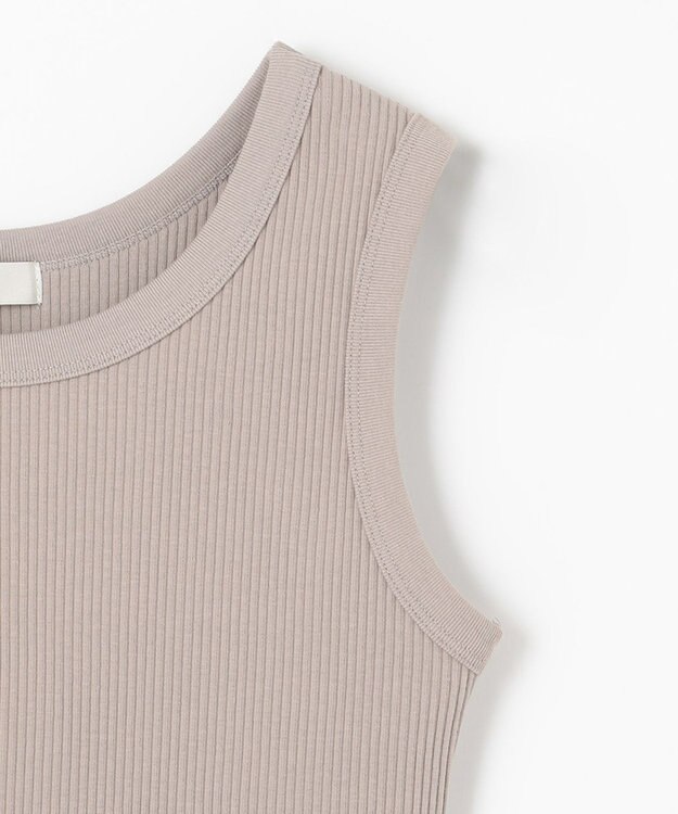 ANY L リブタンクトップ グレージュ