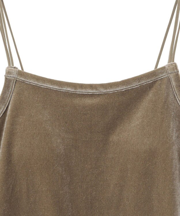AMERICAN HOLIC カップ付き ベロアショートキャミソール Olive