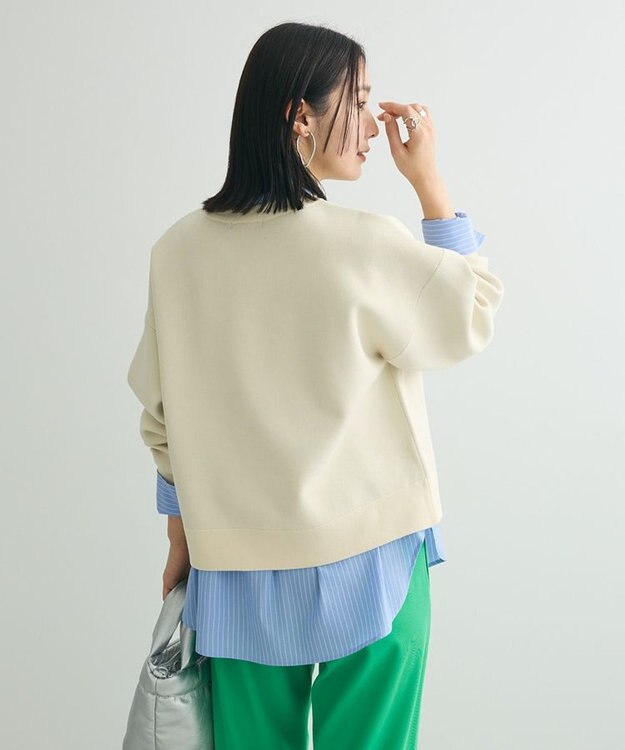 Green Parks ロゴラメニットプルオーバー Off White