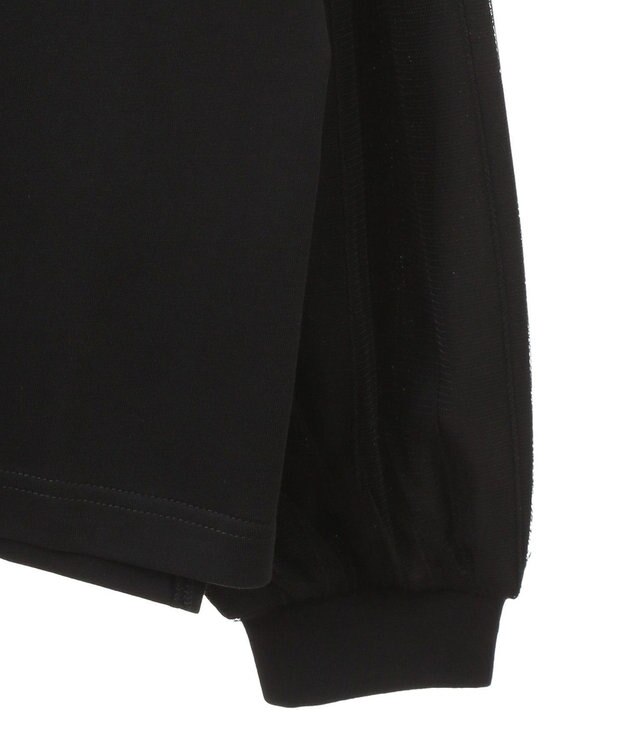 Green Parks 袖チュールドッキングプルオーバー Black