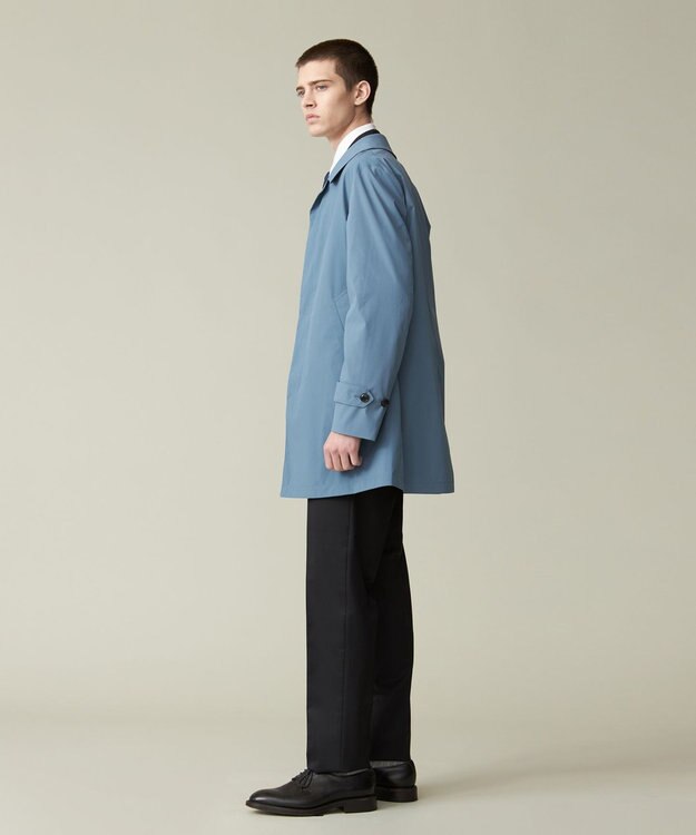 J.PRESS MEN 【ビジネス対応可】【撥水加工 / ウォッシャブル可】テクニカルライトポプリン ドレスカーコート サックスブルー系