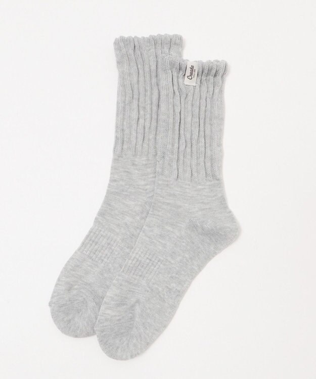 WEGO タグデザインボリュームリブソックス ライトグレー