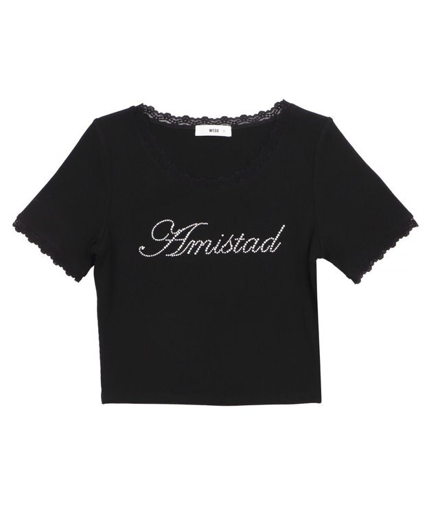 WEGO ロゴレースちびT ブラック