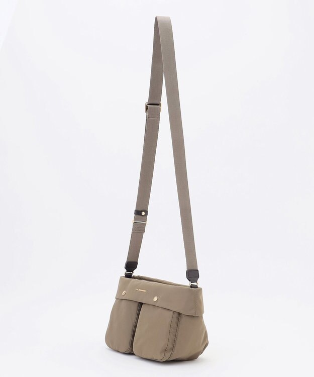 LA BAGAGERIE ダブルフロントポケットショルダー グレージュ