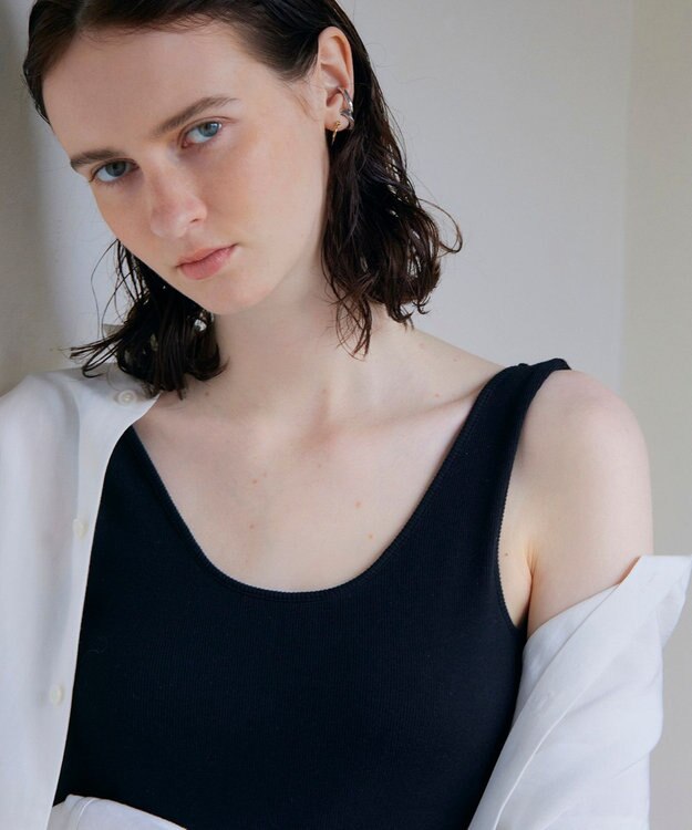 NAVE 【Nave・洗える/ストレッチ素材】ボディスーツ タンクトップ ブラック系