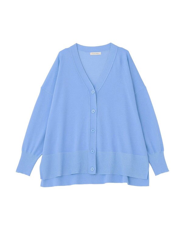 Green Parks ここちニットＶネックカーディガン Blue