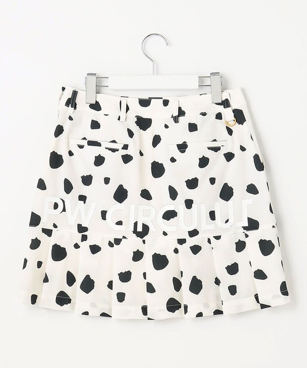 PW CIRCULUS 【WOMEN】【ストレッチ/撥水】インナー付き バックプリーツ スカート ダルメシアン