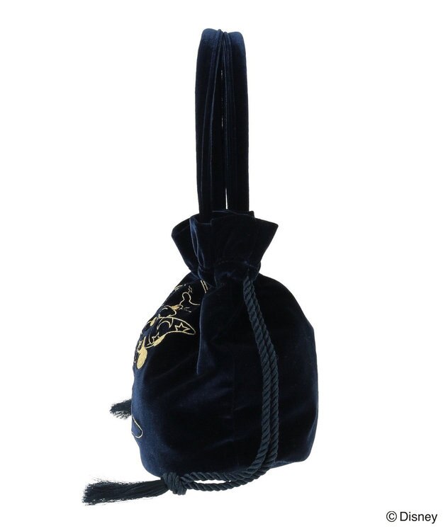 Green Parks ＦＡＮＴＡＳＩＡ／刺繍ベロアミニバッグ Navy