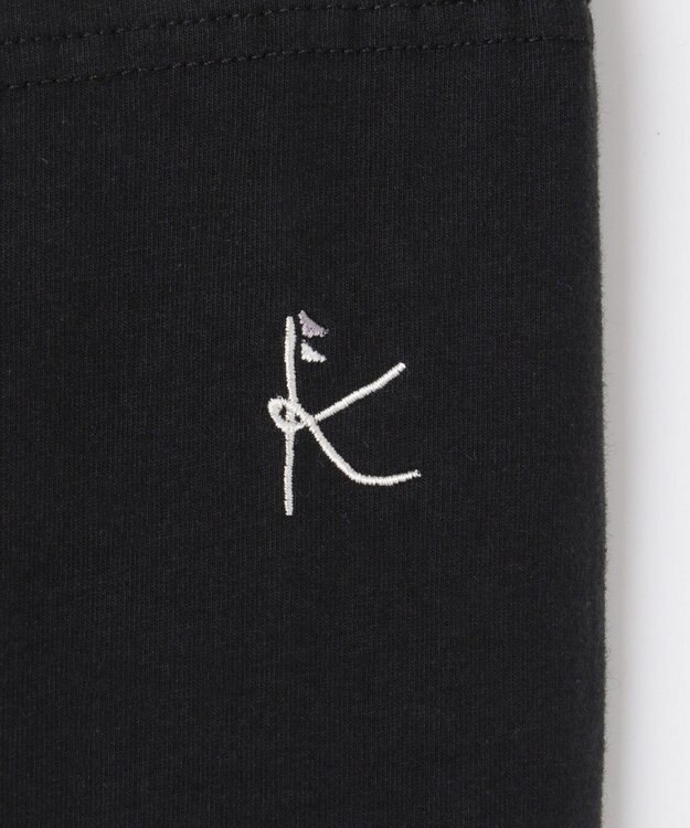 組曲 KIDS 【150-160cm】ストレッチ天竺レギンス（７分丈） ブラック系