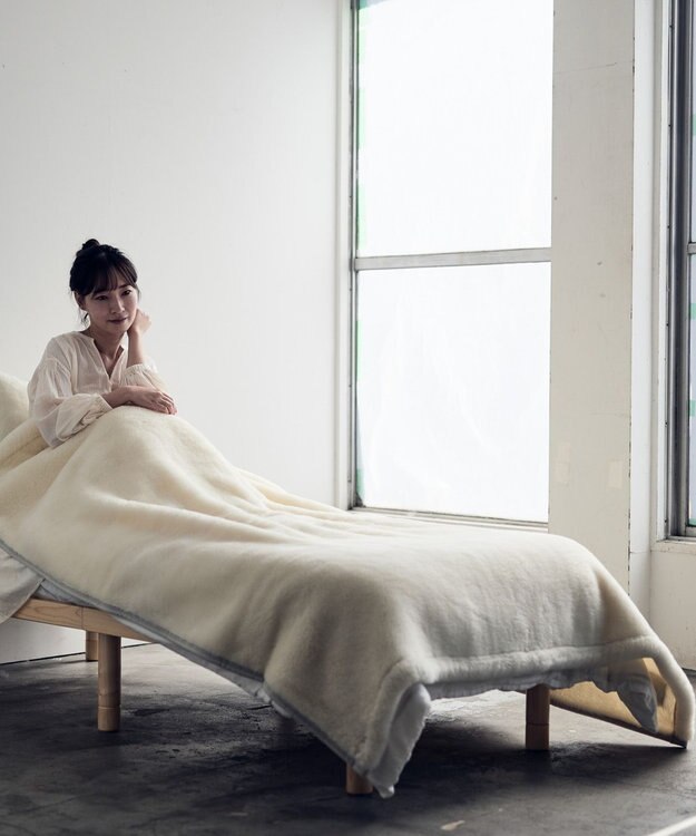 LOOM&SPOOL SRN2メリノウール毛布シングル アイボリーIV