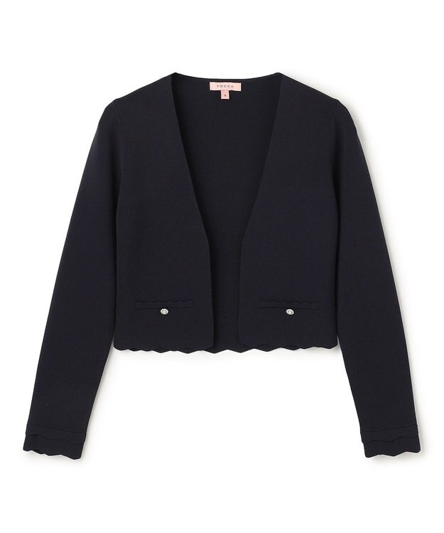 TOCCA SCALLOPED JEWEL ボレロ ネイビー系