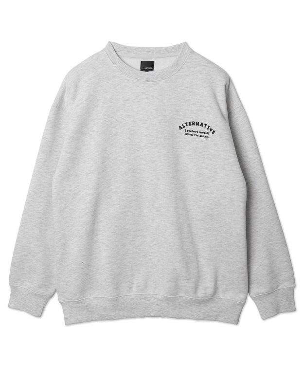 WEGO 【ユニセックス着用ITEM】ストレートラインロゴグラフィックプルオーバー アッシュグレー