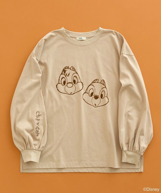 earth music&ecology 【予約】【綿100％】Disney/アソートプリントロンTEE ブラウン