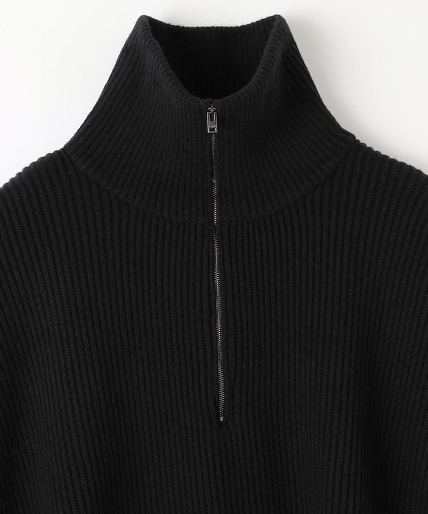 JOSEPH カーディステッチアニメーション　ハイネックポンチョ Black/Ivory