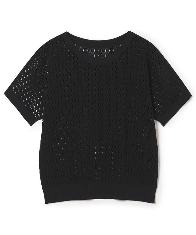 Chacott Chacott BALANCE【ノーソイングニット】メッシュニット半袖プルオーバー ブラック