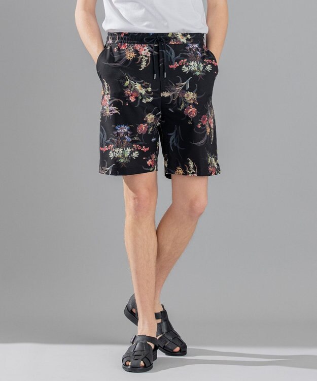 JOSEPH HOMME クールドッツストレッチ花柄 / BERMUDA ブラック系5
