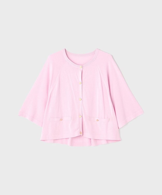 GRACE CONTINENTAL ハイツイストコットンカーディガン ピンク