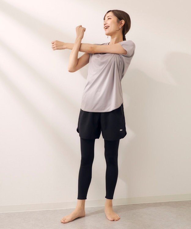 OP／FILA 【FILA】水陸両用フィットネスウェア 3点セット ベージュ