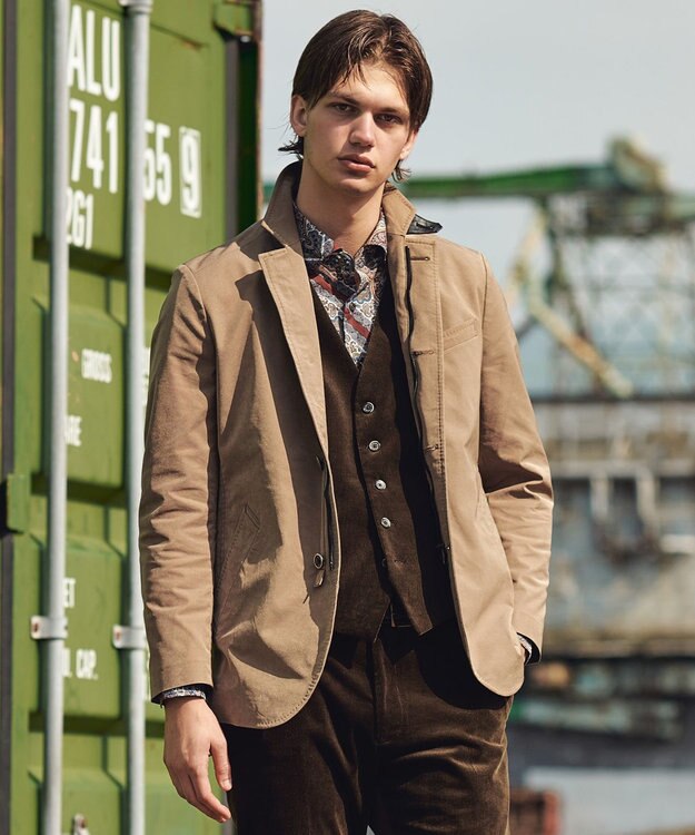 JOSEPH ABBOUD 【ストレッチ/パウダータッチ/JAPANファブリック】アーティローザストレッチジャケット ベージュ系