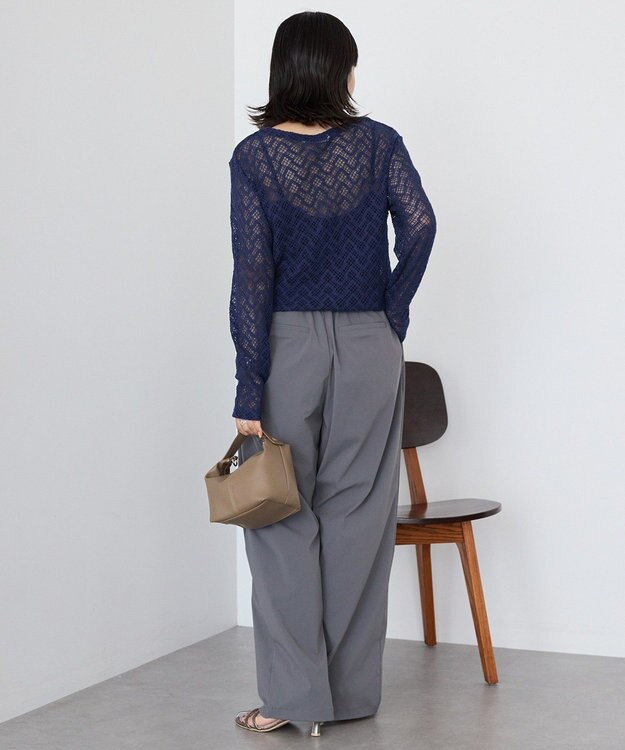 AMERICAN HOLIC レース長袖プルオーバー Navy