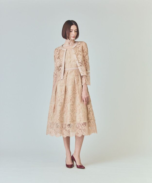 GRACE CONTINENTAL リバーレースジャケット ベージュ