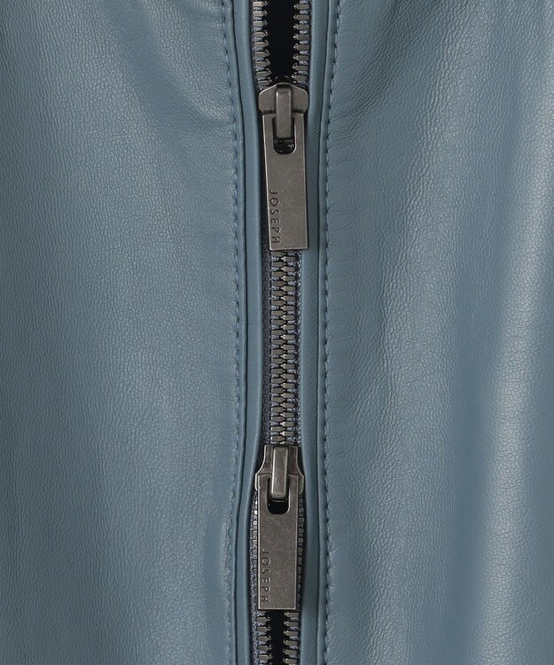 JOSEPH HOMME ライトラムナッパレザー　シングルライダース ダルブルー系