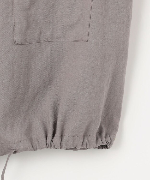 23区 S 【SLOW/一部店舗限定】ブライトリネン クロップド シャツ ライトグレー系