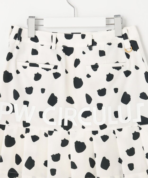 PW CIRCULUS 【WOMEN】【ストレッチ/撥水】インナー付き バックプリーツ スカート ダルメシアン