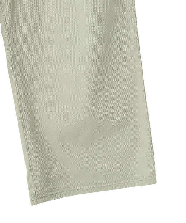 earth music&ecology 【綿100％】ポケットレースカラーパンツ Light Green