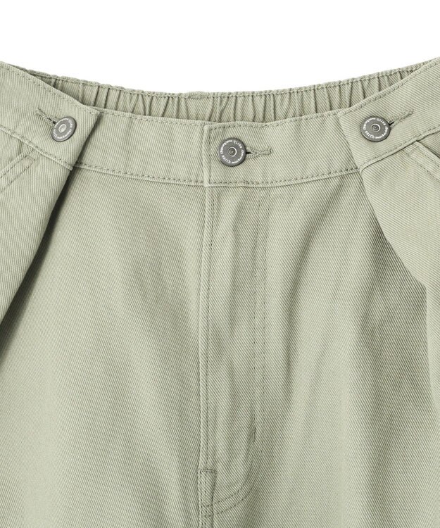 earth music&ecology 【綿100％】ポケットレースカラーパンツ Light Green