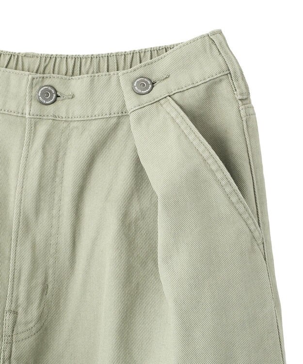 earth music&ecology 【綿100％】ポケットレースカラーパンツ Light Green