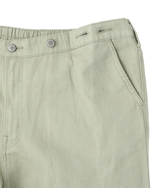 earth music&ecology 【綿100％】ポケットレースカラーパンツ Light Green