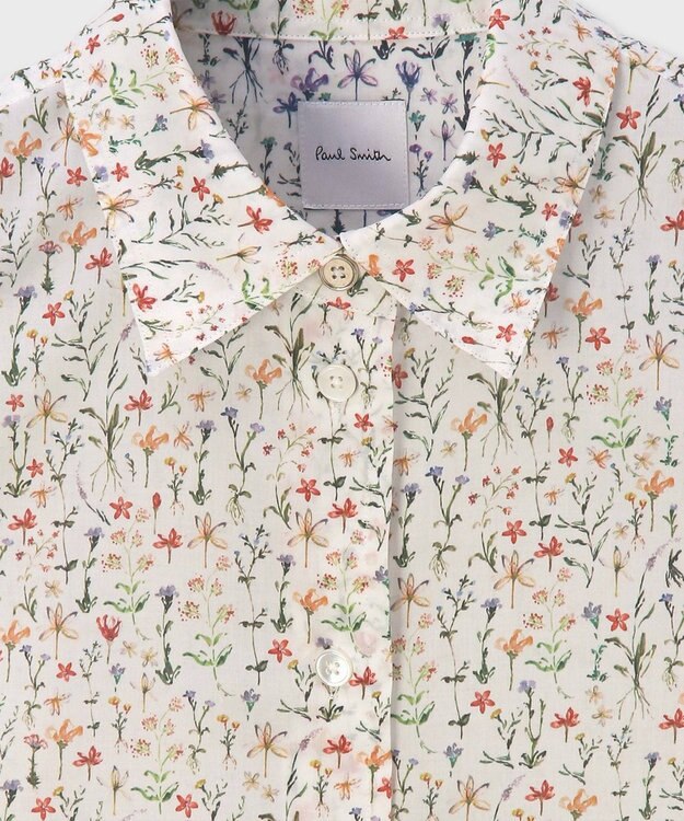 Paul Smith Water Colour Floral 半袖シャツ オレンジ