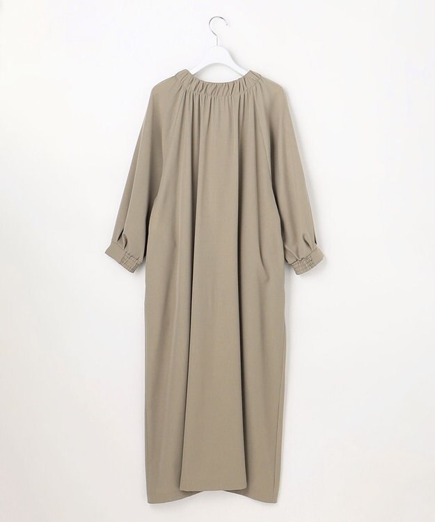 自由区 L 【SHIHOさん着用】TWドレープツイル3WAYボウタイ ワンピース モカ