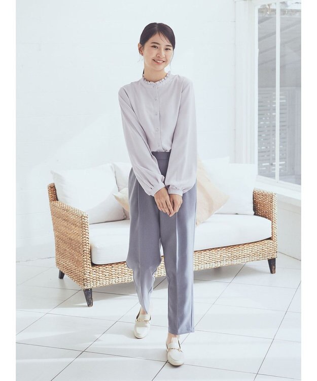 earth music&ecology ２ｗａｙフリルブラウス Light Pink