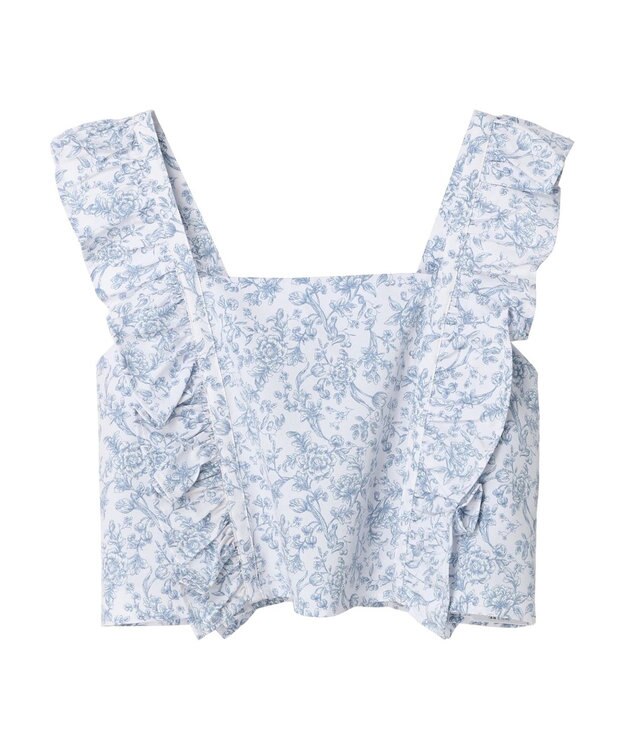 earth music&ecology 隠れウサギ柄ビスチェ Ecru