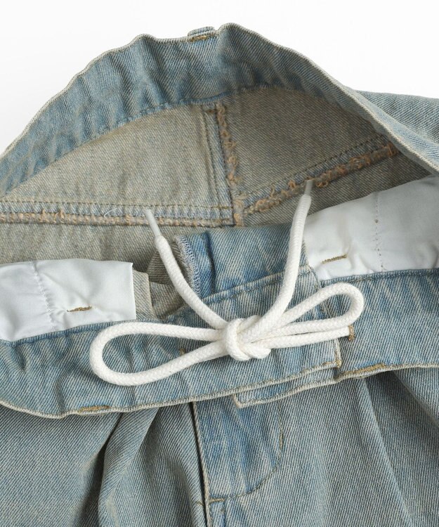 WEGO クロップドワイドデニムパンツ デニム淡加工色