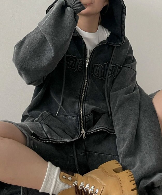 ロゴヴィンテージウォッシュジップパーカー / WEGO | ファッション通販 ロゴヴィンテージウォッシュジップパーカー / WEGO | ファッション通販