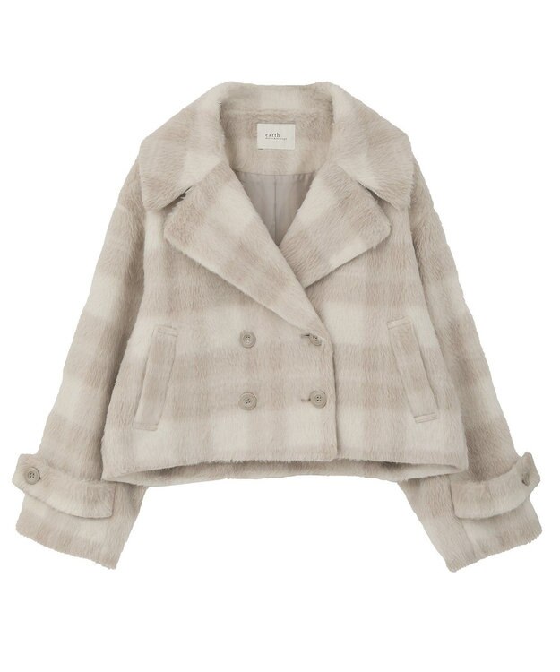 earth music&ecology シャギーショートコート Check