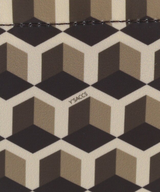 Y'SACCS キュービックモノグラム　スクエアショルダー チョコ